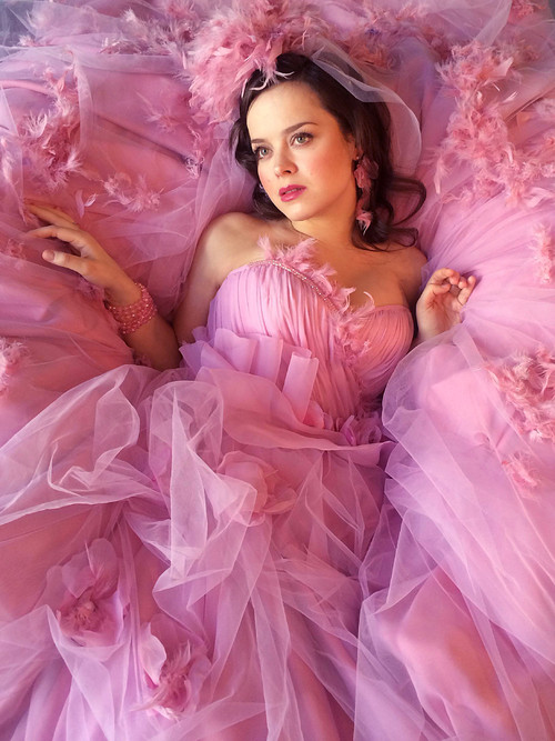 Наталия Медведева Фотосессия в розовом платье